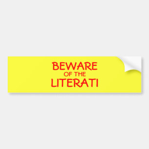Passen Sie vom Literati auf Autoaufkleber