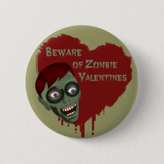 Passen Sie vom Zombie-Valentinsgruß-Knopf auf Button