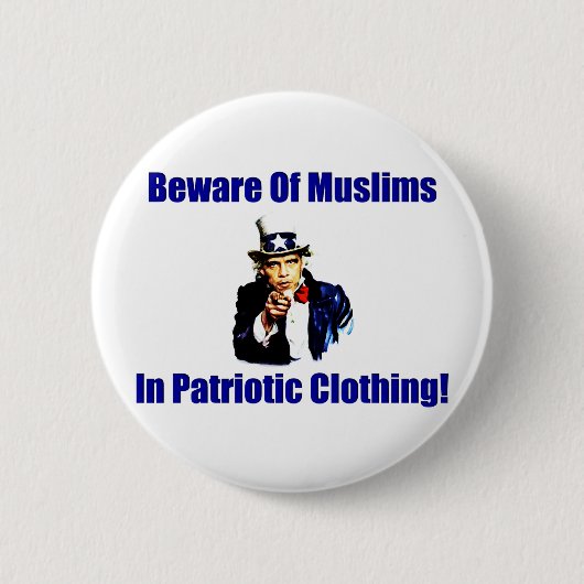 Passen Sie von den Moslems in der patriotischen Button (Vorderseite)