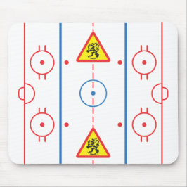 Passen Sie von der Löwe-Hockey-Eisbahn Mousepad au