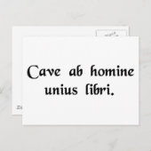 Passen Sie von jedermann auf, das gerade ein Buch Postkarte (Vorne/Hinten)