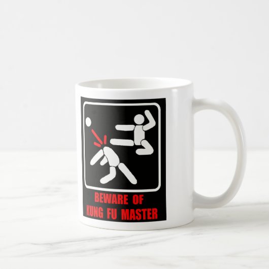 Passen Sie von Kung Fu Meister auf Kaffeetasse (Rechts)