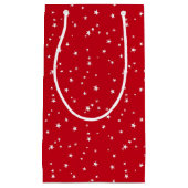 Passend Rot mit White Stars Muster Geschenktasche Kleine Geschenktüte (Vorderseite)