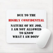 PASSEND ZU, IN HOHEM GRADE VERTRAULICH, ART MEINES MOUSEPAD (Mit Mouse)