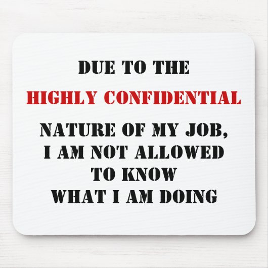 PASSEND ZU, IN HOHEM GRADE VERTRAULICH, ART MEINES MOUSEPAD (Vorne)