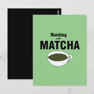 Passend zu Matcha-Grüntee Postkarte