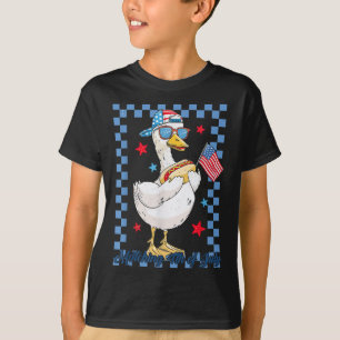 Passend zum 4. Juli Lustige Gans Unabhängigkeit US T-Shirt
