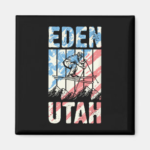 Passend zum Retro-Stil Bergskifahren Eden Utah Tri Magnet
