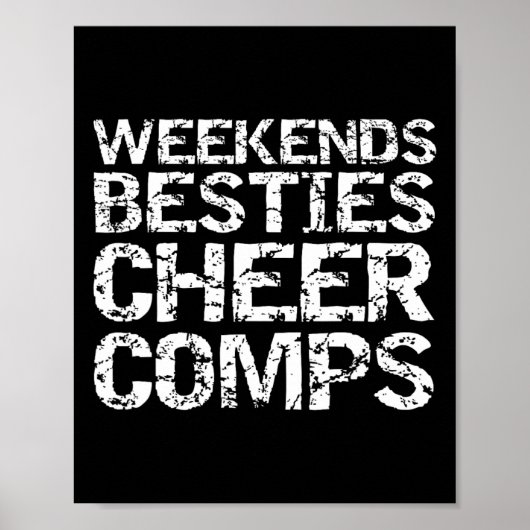 Passende Cheerleader-Wettkampf-Geschenke Wochenend Poster (Vorne)