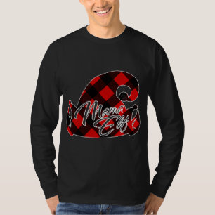 PASSENDE CHRISTMAS RED KARIERT PAJAMA FÜR MAMA ELF T-Shirt