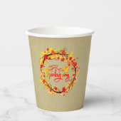 Passende Erntedank-Herbstleaf-Tones Pappbecher (Vorderseite)