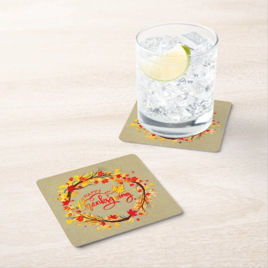 Passende Erntedank-Herbstleaf-Tones Rechteckiger Pappuntersetzer (Vor Ort)