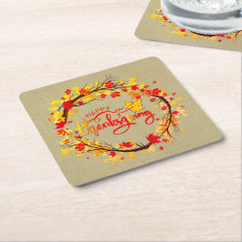 Passende Erntedank-Herbstleaf-Tones Rechteckiger Pappuntersetzer