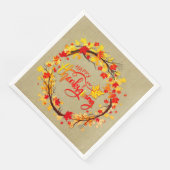 Passende Erntedank-Herbstleaf-Tones Serviette (Ecke)