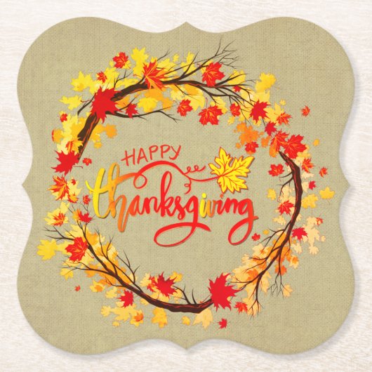 Passende Erntedank-Herbstleaf-Tones Untersetzer (Vorderseite)
