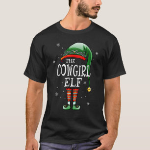 Passende Familie Die Cowgirl-Elf-Weihnachten T-Shirt
