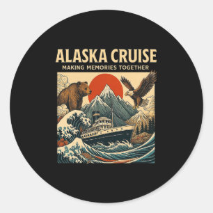 Passende Familie Freunde Und Gruppe Alaska Kreuzfa Runder Aufkleber