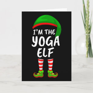 Passende Familie Lustig Ich bin der Yoga-Elf Weihn Karte