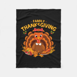 Passende Familie Thanksgiving-Crew 2026 dankbar Fleecedecke