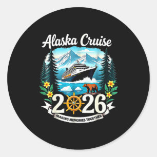 Passende Familienfreunde und Gruppen Alaska Kreuzf Runder Aufkleber