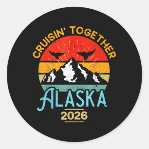 Passende Familienfreunde und Gruppen Alaskan Alask Runder Aufkleber