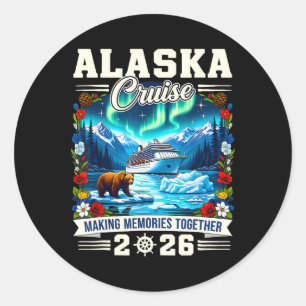 Passende Familienfreunde und Gruppen Alaskan Alask Runder Aufkleber