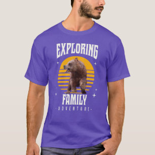 Passende Familienurlaub-Bären-Abenteuer-Style T-Shirt