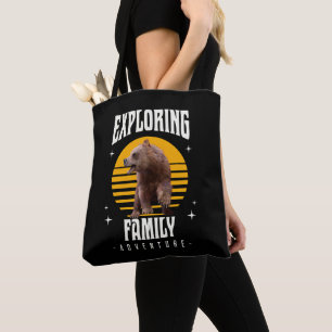 Passende Familienurlaub-Bären-Abenteuer-Style Tasche