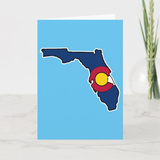 Passende Florida Colorado Fahnenkarte Karte (Vorderseite)