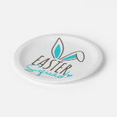 Passende Osterscheide Pappteller (Schrägansicht)