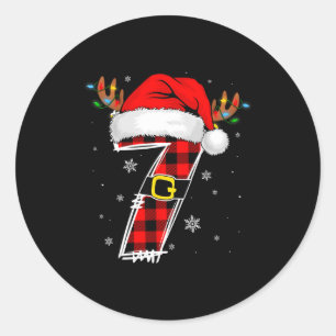 Passende Paare Weihnachten 6 7 Sechs Sieben Meme S Runder Aufkleber