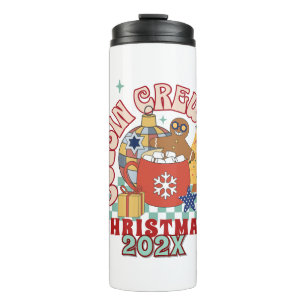 Passende Retro-Cousin-Crew Weihnachten Kinder Thermosbecher