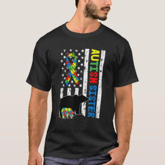 Passende Schwester Familie Autismus-Bewusstsein Am T-Shirt