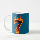 Passende Six Seven Flammendes Eis Lustiges Meme 67 Kaffeetasse (Links)