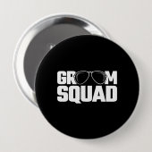 Passende Trauzeugen-Gruppe Squad Junggesellenabsch Button (Vorne & Hinten)