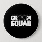 Passende Trauzeugen-Gruppe Squad Junggesellenabsch Button (Vorderseite)