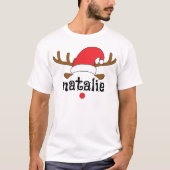 Passende Weihnachts Personalisierte Rentier Custom T-Shirt (Vorderseite)