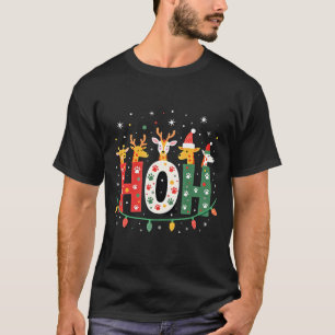Passende Weihnachts-Santa-Mütze Ho Ho Ho Giraffe A T-Shirt