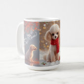 Passender Becher – „Caniche Christmas Magic“ Kaffeetasse (Vorderseite Links)