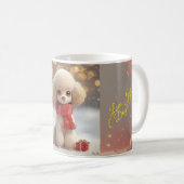 Passender Becher – „Caniche Christmas Magic Kaffeetasse (VorderseiteRechts)