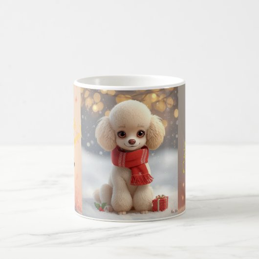 Passender Becher – „Caniche Christmas Magic Kaffeetasse (Mittel)