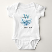 Passender Monogramm-Bruder Baby Strampler (Vorderseite)