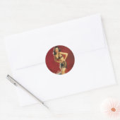 Passender Pin Up Runder Aufkleber (Umschlag)