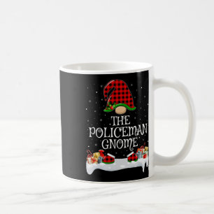 Passender roter Buffalo-Karo Der Polizist Gnom Chr Kaffeetasse