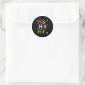 Passender Weihnachtsmann-Hut Ho Ho Ho Erdmännchen Runder Aufkleber (Tasche)