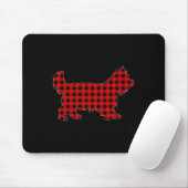 Passendes Büffelkariert Yorkshire Terrier Weihnach Mousepad (Mit Mouse)