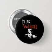 Passendes Halloween Ich bin seine Hexe_ich bin ihr Button (Vorne & Hinten)