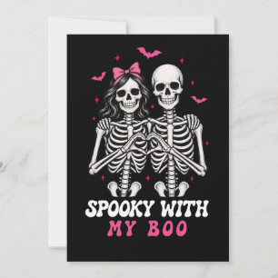 Passendes Halloween-Pärchen Skelett Save The Date