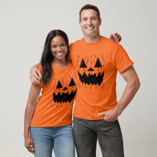 Passendes Halloween-T-Shirt mit Kürbisgesicht T-Shirt