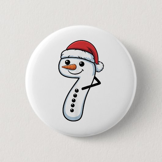 Passendes Schneemann-Paar-Weihnachts-Meme - Nummer Button (Vorderseite)